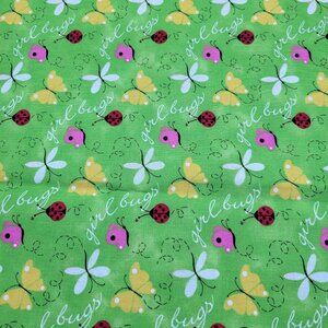 Charms Girl Bugs Fabric By Patty Reed Design Fabric Traditions Cotton 3 Pieces